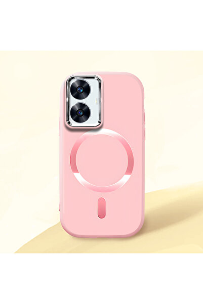 CASEVIBE Realme C55 Uyumlu Sade, tek renk, tam kaplama, darbeye dayanıklı
