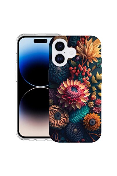 bestcase Husă pentru Apple iPhone 17 cu Design Flori Colorate, TPU Anti-șoc, ...