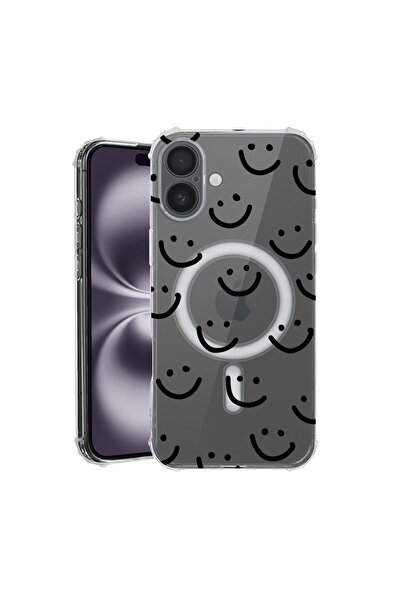 bestcase Husa pentru Apple iPhone 16, MagSafe Anti Shock, Smiley, Protectie c...