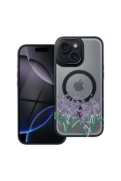 bestcase Husa Compatibila cu Apple iPhone 12 cu Design Lavender, Shockproof S...