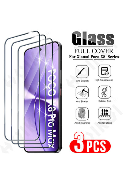 Choice1 3 Pcs Xiaomi PocoX8Pro Max 3 Pcs Tempered Glass For Poco X8 Pro Max 4...