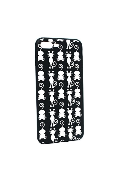 bestcase Θήκη σιλικόνης συμβατή με Apple iPhone 7 Plus / 8 Plus, Μαύρη Γάτα, ...