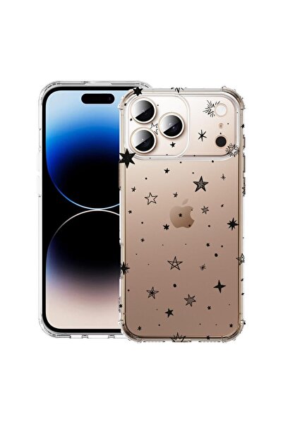 bestcase Husă pentru Apple iPhone 17 Pro cu Design Stars, Antișoc, Colțuri în...
