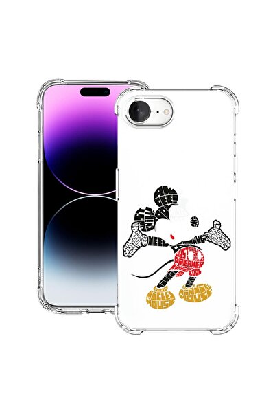 bestcase Θήκη για Apple iPhone 16e, Αντικραδασμική 1.5MM, Καλλιγραφία Μίκυ Μά...
