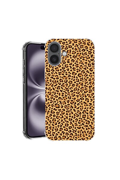 bestcase Husa pentru Apple iPhone 16, Anti Shock 1.5MM, Leopard pattern, Rezi...