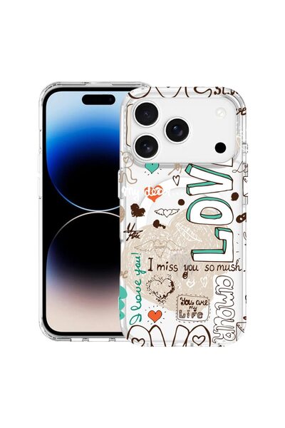 bestcase Husa pentru Apple iPhone 17 Pro Max cu Design Love, Mag Anti Shock T...