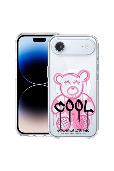 bestcase Husă pentru Apple iPhone 17 Air cu Design Ursuleț de Pluș Roz Cool, ...