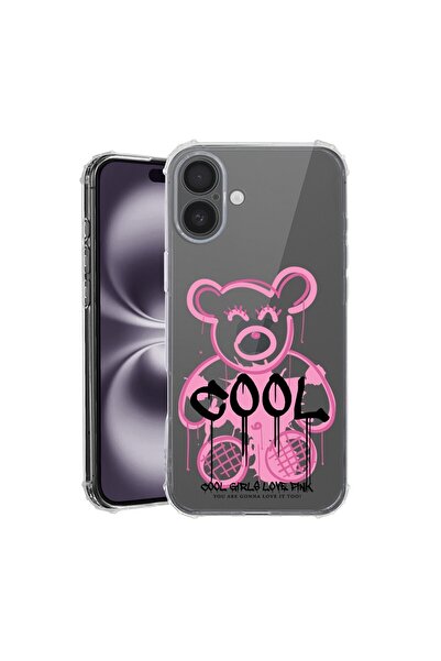 bestcase Husa pentru Apple iPhone 16 Plus, Anti Shock 1.5MM, Teddy Bear Cool ...