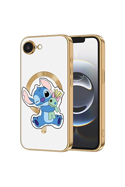 bestcase Husa Luxury MagSafe, Compatibila Apple iPhone 16e, Stitch, Ultra-Sof...