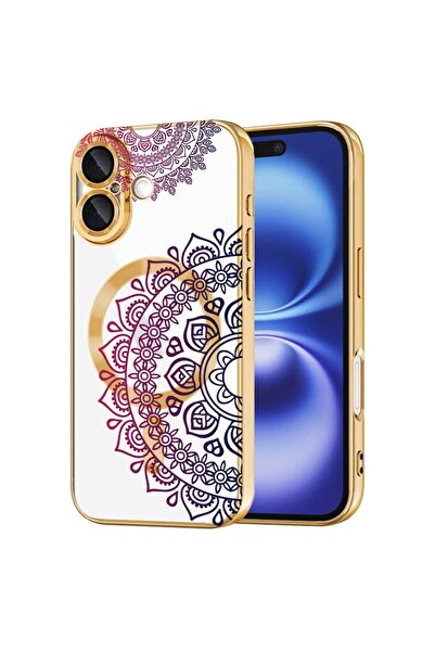 bestcase Πολυτελής Θήκη MagSafe, Συμβατή με Apple iPhone 16, Αφηρημένο Δαντελ...
