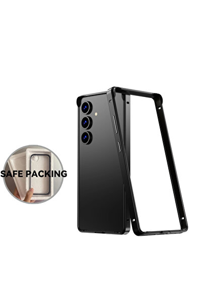Choice24 غطاء إطار معدني ألومنيوم أصلي باللون الأسود لهاتف جالاكسي S26 ألترا،...