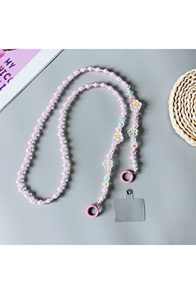 Choice3 Pink 1.2-meter Mobile Phone Lanyard Long Crossbody Can Carry Small Fl...