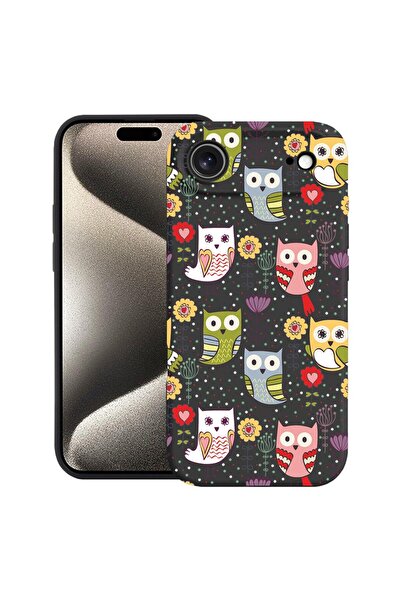 bestcase Калъф за Apple iPhone 17 Air с дизайн на бухал, Премиум силикон, Мик...