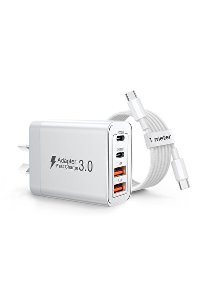 Choice AU Charger and Cable AU Plug Quick Charging Block with Type-C Cable, 4...