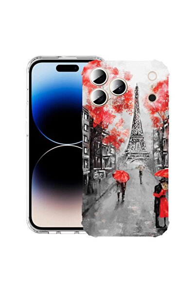 bestcase Husă pentru Apple iPhone 17 Pro cu Design Antișoc 1.5MM, Turnul Eiff...