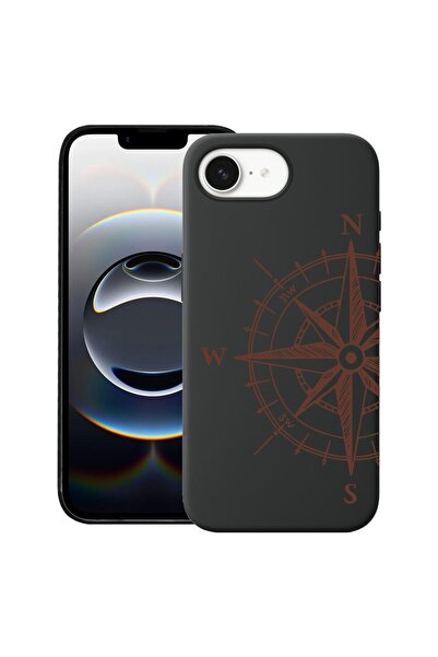 bestcase Калъф за Apple iPhone 16e, Премиум тънък силиконов 1.2ММ, Компас, Ми...