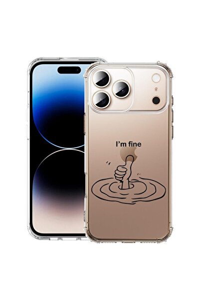 bestcase Husă pentru Apple iPhone 17 Pro cu Design I'm Fine, Antișoc, Colțuri...