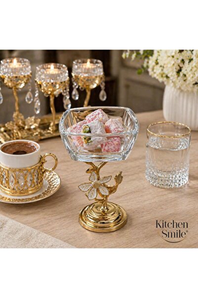 Kitchen Smile Papatya Desenli 2' Lİ Kahve Yanı Lokumluk