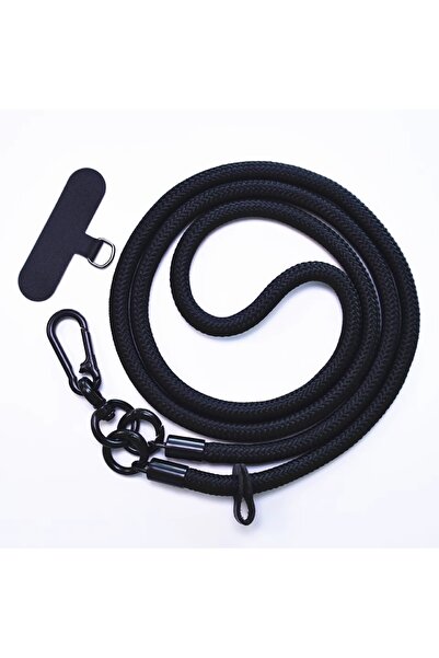 Choice13 Black Universal Bold Long Detachable Mobile Phone Lanyard Strap Cros...
