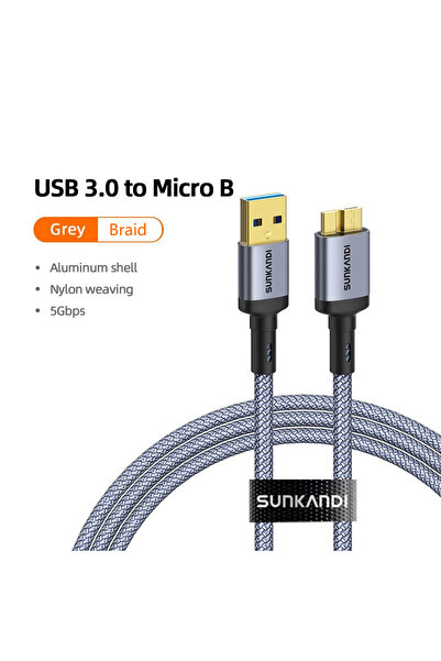 Choice1 1.2m gray SUNKANDI Micro USB 3.0 Cable USB 3.0 Type A to Micro B Cord...