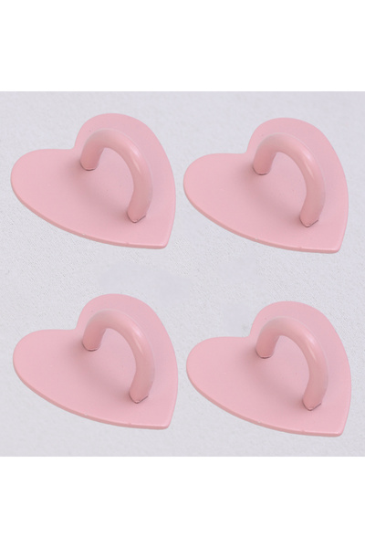 Choice4 4Pcs Pink Kawaii Adhesive Metal Heart Phone Charm Holder Mobile Phone...