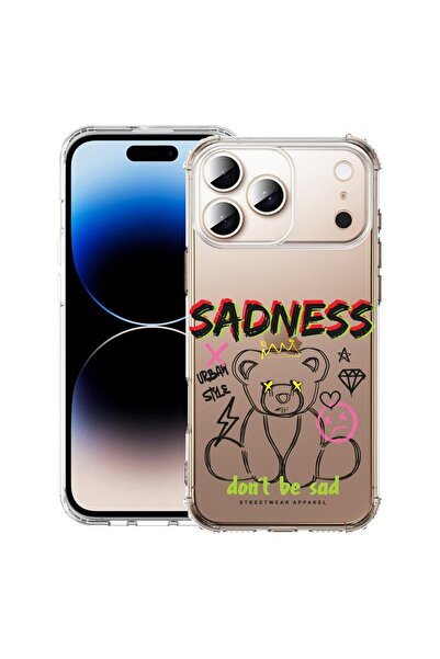 bestcase Husă pentru Apple iPhone 17 Pro cu Design Teddy Bear Sadness, Antișo...