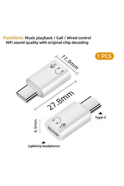 Choice1 محول صوت من النوع C إلى Lightning ثلاثي الأبعاد من Elough، محول USB-C...