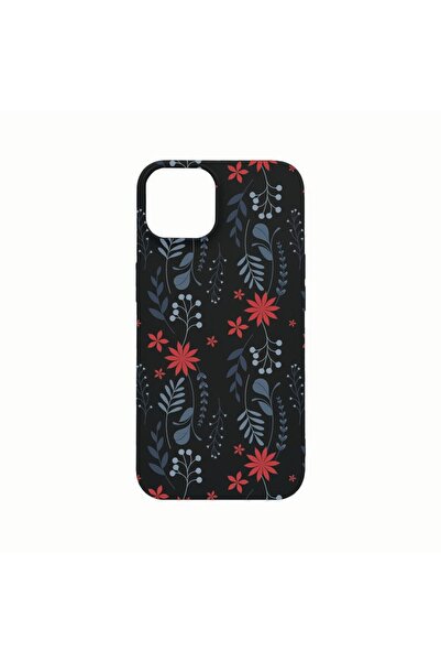 bestcase Силиконов калъф, съвместим с Apple iPhone 14, Дизайн с цветя, устойч...