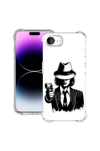 bestcase Husa pentru Apple iPhone 16e, Anti Shock 1.5MM, Gangster Woman, Prot...
