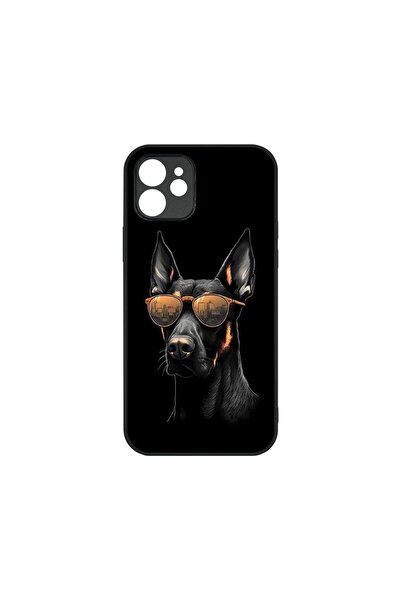 bestcase Husa subțire transparentă, compatibilă cu Apple iPhone 12, Doberman,...