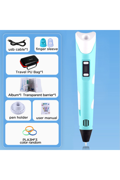 Choice39 قلم رسم ثلاثي الأبعاد USB بدون محول PU 9M مع شاشة LCD متوافق مع خيوط...