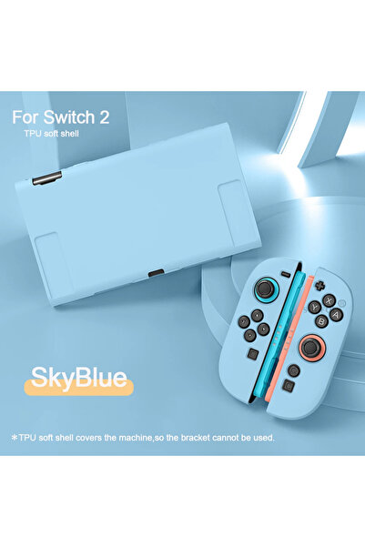 choice2 غطاء حماية قابل للفصل من مادة TPU بـ 10 ألوان من SkyBlue لجهاز NS Swi...