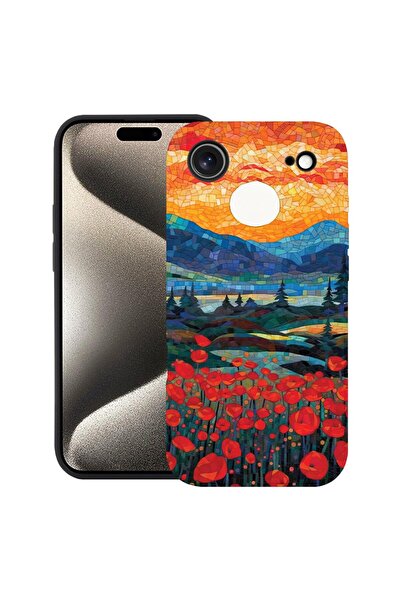 bestcase Husă pentru Apple iPhone 17 Air cu Design Poppies in Sunset, Silicon...