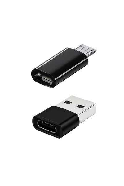 Choice محول شحن صغير من النوع C إلى مايكرو USB، قطعتان، مناسب لـ...