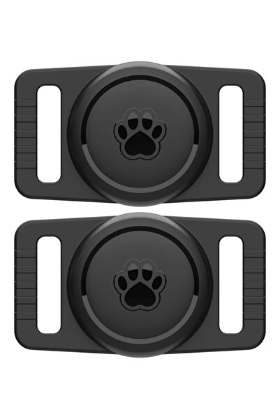Choice 2pack black Silicone Airtag Dog Collar Holder for AirTag Case Waterpro...