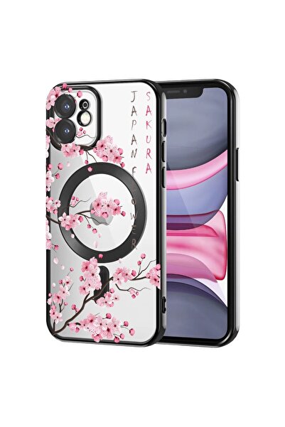 bestcase Πολυτελής Θήκη MagSafe, Συμβατή με Apple iPhone 11, Κερασόφλορα - κο...
