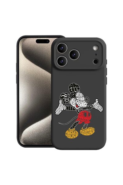 bestcase Θήκη για Apple iPhone 17 Pro με σχέδιο καλλιγραφίας Μίκυ Μάους, Σιλι...