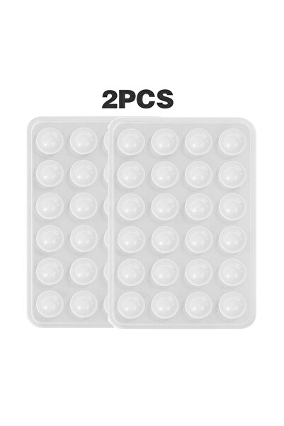 Choice3 white 2PCS Silicone Suction Cup Phone Holder,Double Sided Suction Hol...