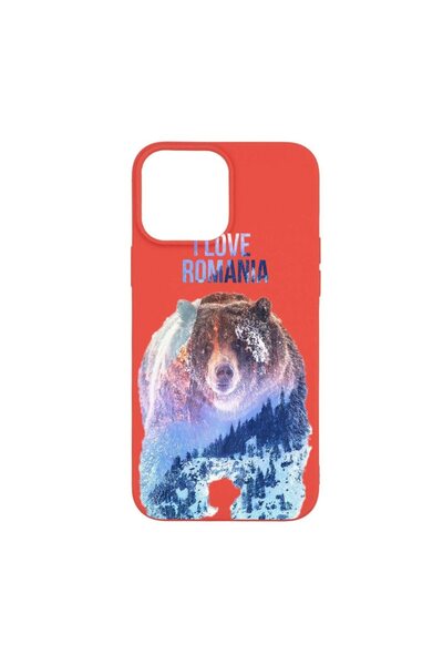 bestcase Husa Silicon, Compatibila Cu Apple iPhone 13 Pro Max, I Love Romania...