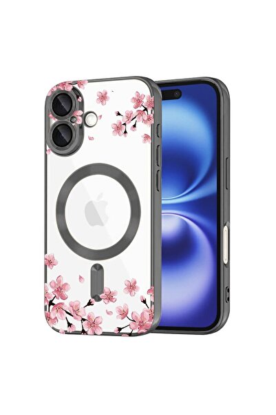 bestcase Πολυτελής Θήκη MagSafe, Συμβατή με Apple iPhone 16, Άνθη Κερασιάς - ...