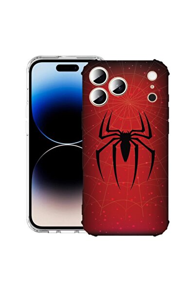 bestcase Husă pentru Apple iPhone 17 Pro cu Design Spider, Antișoc, Colțuri î...