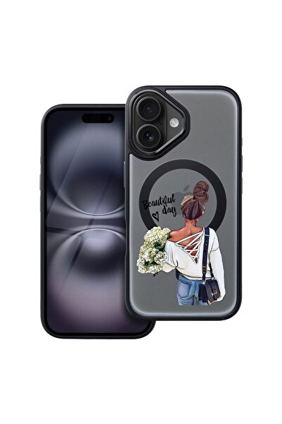 bestcase Θήκη συμβατή με Apple iPhone 16 με σχέδιο Μαμά Κορίτσι με Αγόρι, Αντ...