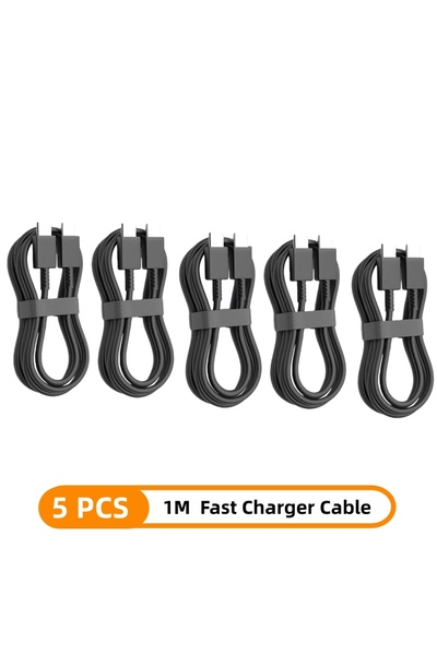Choice كابل شحن سريع USB Type C إلى C بقوة 100 واط، طول 1 متر، 5 قطع جديدة، م...