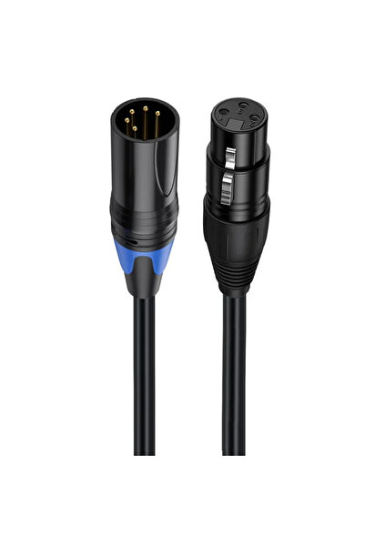 Choice 0.3m XLR 5Pin M-3Pin F XLR Male 3 Pin to XLR Female 5 Pin & XLR Female...