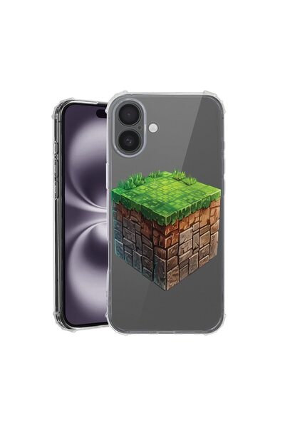 bestcase Husă pentru Apple iPhone 17 cu Design Minecraft World, Antișoc, Colț...