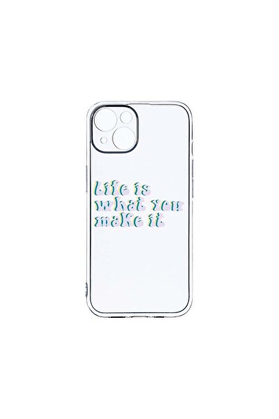 bestcase Θήκη Clear Silicon 2MM, Συμβατή με Apple iPhone 14, Η ζωή είναι αυτό...