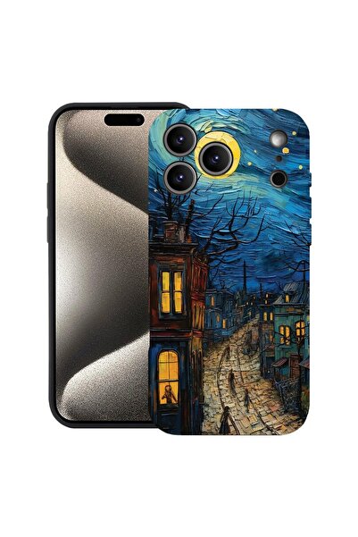 bestcase Θήκη για Apple iPhone 17 Pro Max με Σχέδιο Van Gogh City Life, Σιλικ...