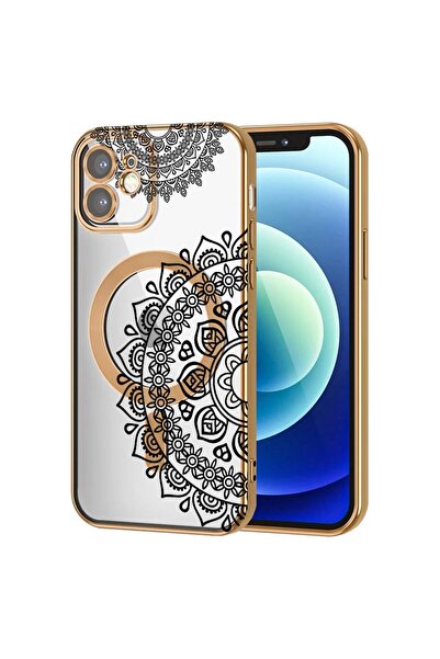 bestcase Husa Luxury MagSafe, Compatibila Apple iPhone 11, Dantela abstracta ...