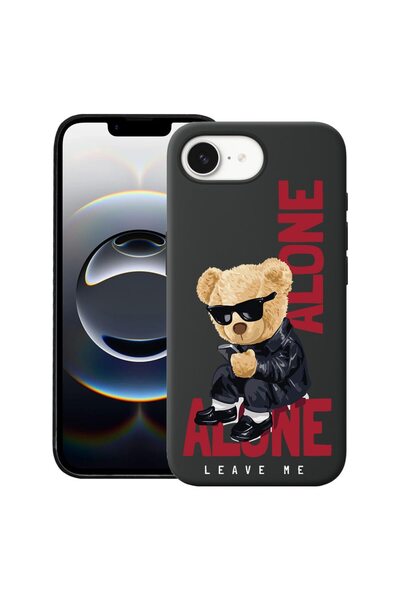 bestcase Калъф за Apple iPhone 16e, Премиум тънък силиконов 1.2ММ, Мече  "Ост...
