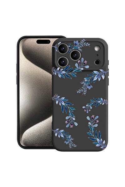 bestcase Husă pentru Apple iPhone 17 Pro cu design Flori Albastre, Silicon Pr...